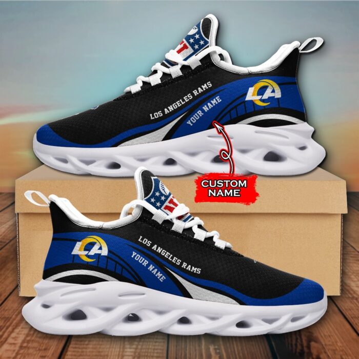 NFL Los Angeles Rams Max Soul Sneaker Monster Custom Name Style 2