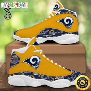 NFL Los Angeles Rams Yellow Air Jordan 13 Shoes