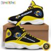 NFL Los Angeles Rams Yellow Black Stripes Air Jordan 13 Shoes