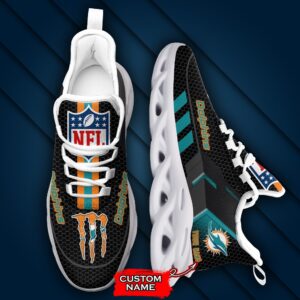 NFL Miami Dolphins Max Soul Sneaker Custom Name 43M1