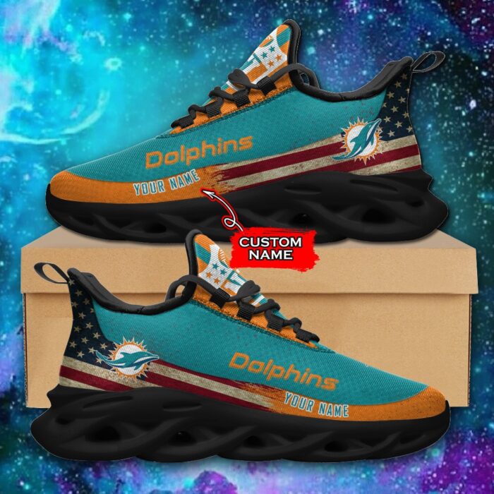 NFL Miami Dolphins Max Soul Sneaker Custom Name Pod 42 M1RTT