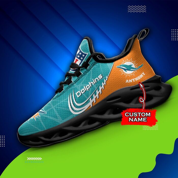 NFL Miami Dolphins Max Soul Sneaker Custom Name Ver 3