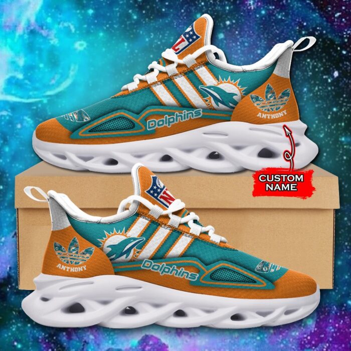 NFL Miami Dolphins Max Soul Sneaker Custom Name Ver 4