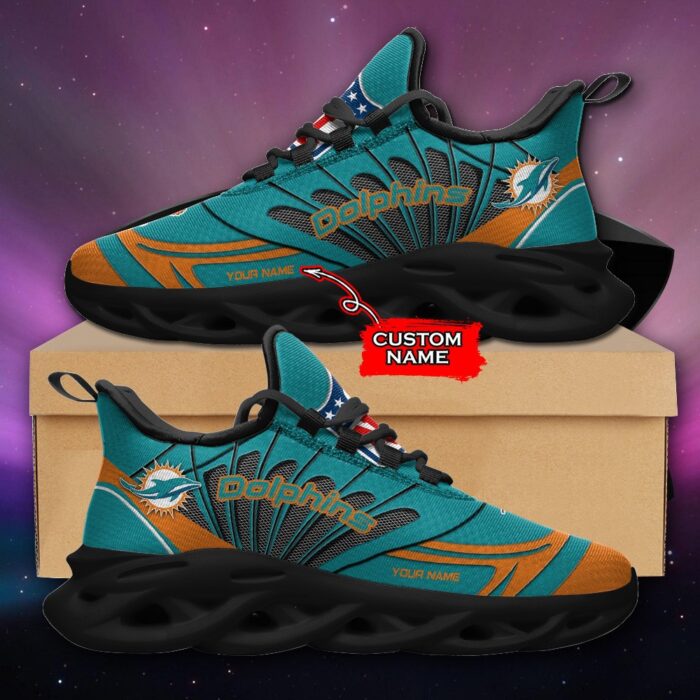 NFL Miami Dolphins Max Soul Sneaker Custom Name Ver 8