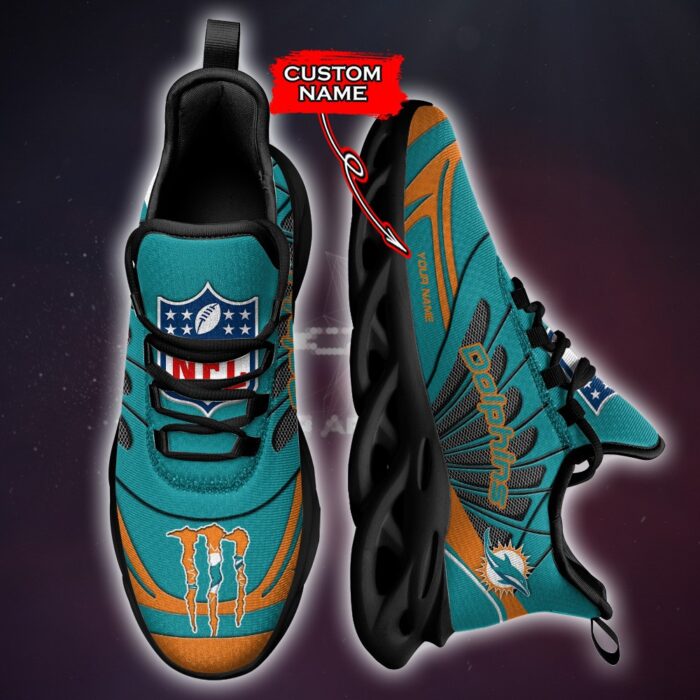 NFL Miami Dolphins Max Soul Sneaker Custom Name Ver 8