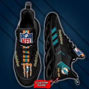 NFL Miami Dolphins Max Soul Sneaker Monster Custom Name 43M12