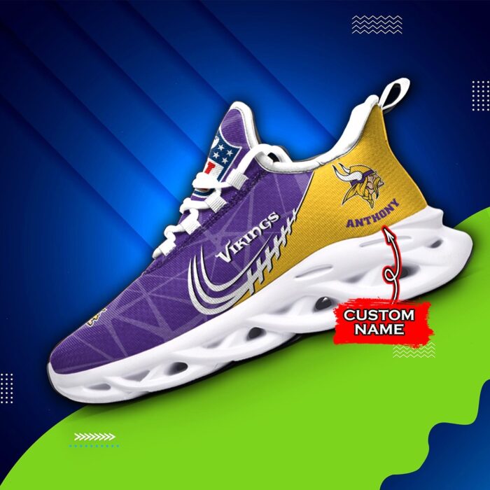 NFL Minnesota Vikings Max Soul Sneaker Custom Name Ver 3