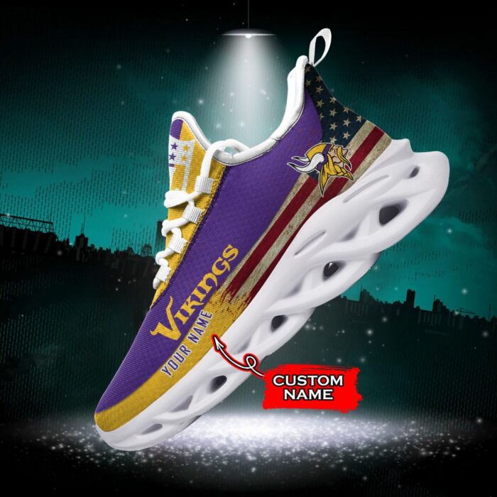 NFL Minnesota Vikings Max Soul Sneaker Monster Custom Name 42M12