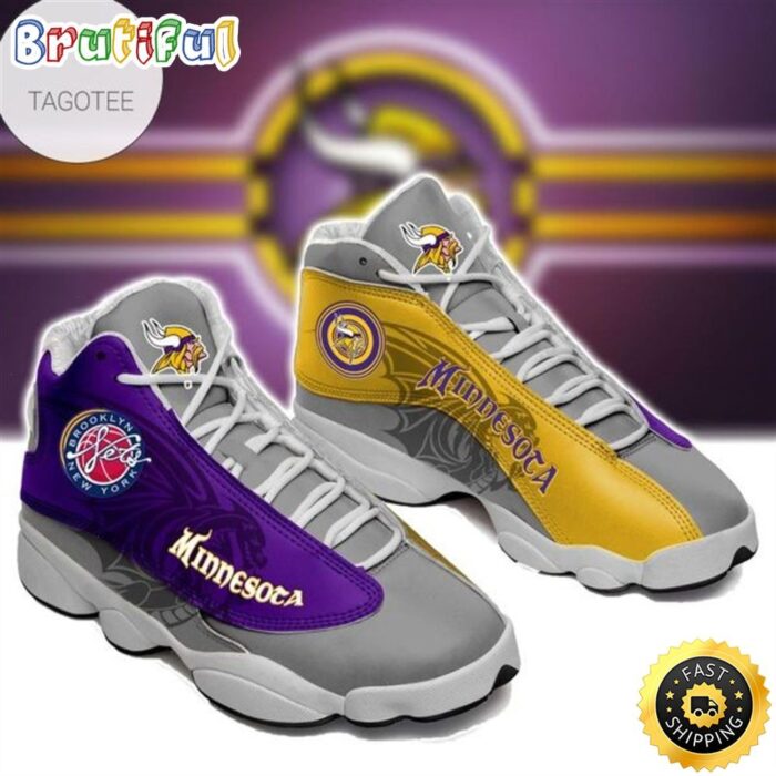 NFL Minnesota Vikings Special Style Air Jordan 13 Shoes