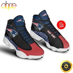 NFL New England Patriots Custom Name Air Jordan 13 Shoes V1