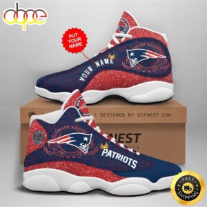 NFL New England Patriots Custom Name Colorful Air Jordan 13 Shoes