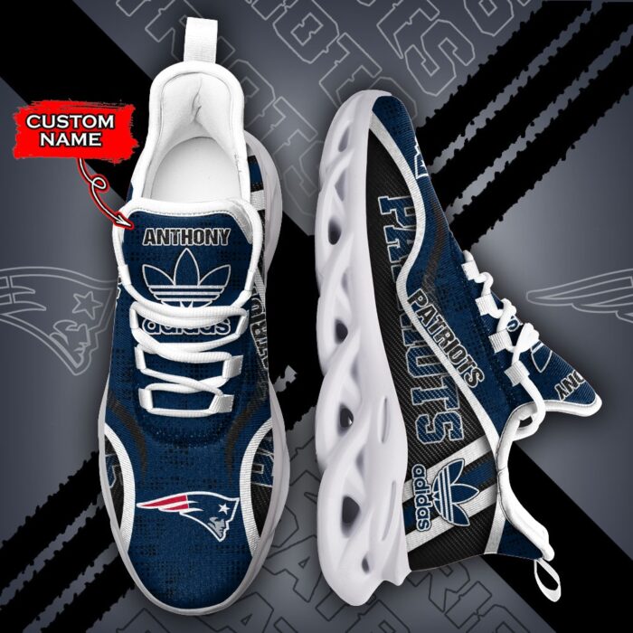 NFL New England Patriots Max Soul Sneaker Adidas Custom Name 35M12