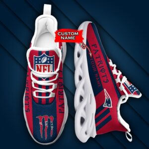 NFL New England Patriots Max Soul Sneaker Custom Name 40M12