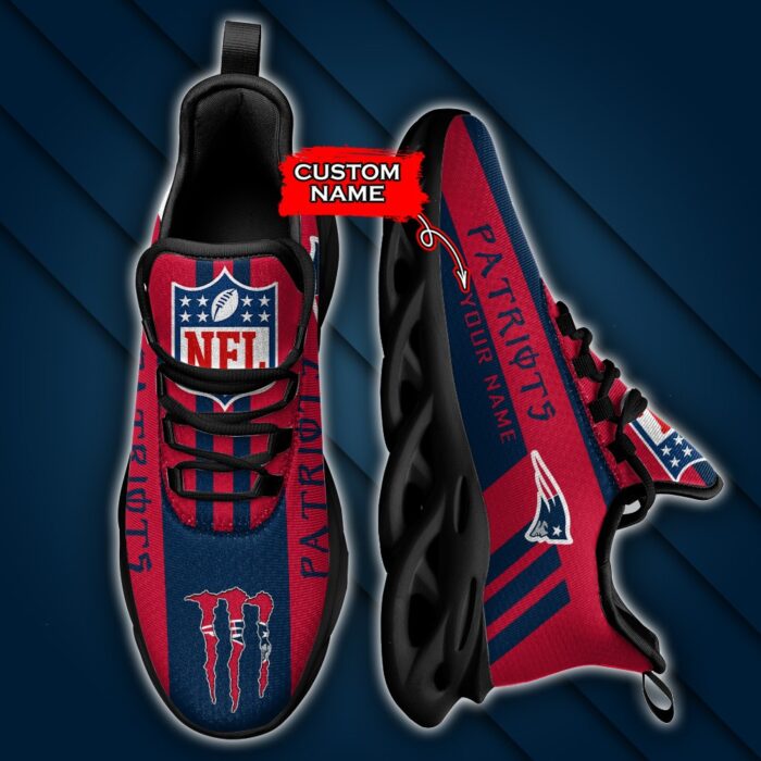 NFL New England Patriots Max Soul Sneaker Custom Name 40M12