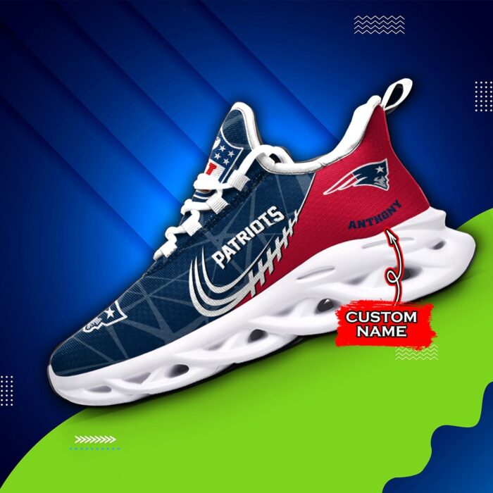 NFL New England Patriots Max Soul Sneaker Custom Name Ver 3