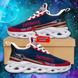 NFL New England Patriots Max Soul Sneaker Monster Custom Name 42M12