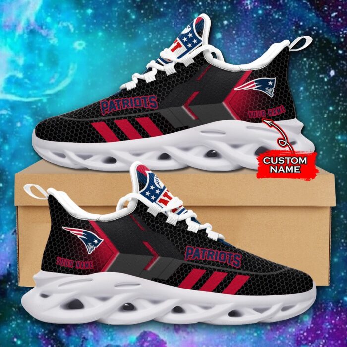 NFL New England Patriots Max Soul Sneaker Monster Custom Name 43M12