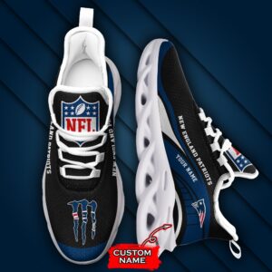 NFL New England Patriots Max Soul Sneaker Monster Custom Name Style 2