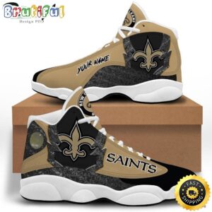 NFL New Orleans Saints Custom Name Limited Version Air Jordan 13 Shoes