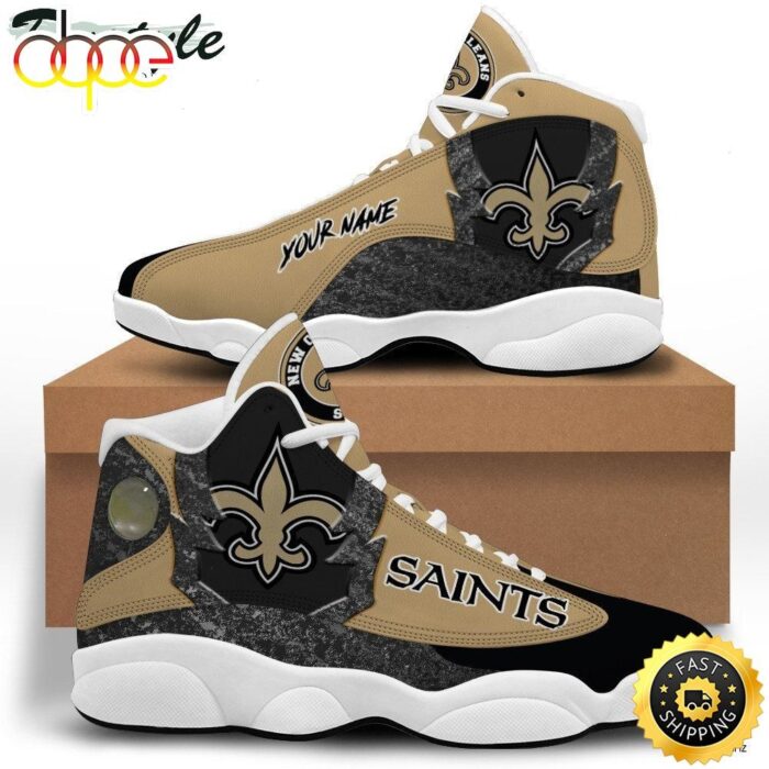 NFL New Orleans Saints Custom Name Limited Version Air Jordan 13 Shoes