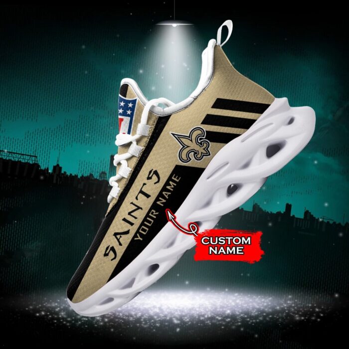 NFL New Orleans Saints Max Soul Sneaker Custom Name 40M12