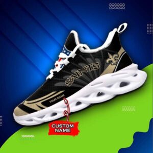 NFL New Orleans Saints Max Soul Sneaker Custom Name 62M12