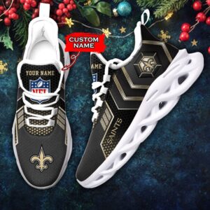 NFL New Orleans Saints Max Soul Sneaker Custom Name 69HTN2384