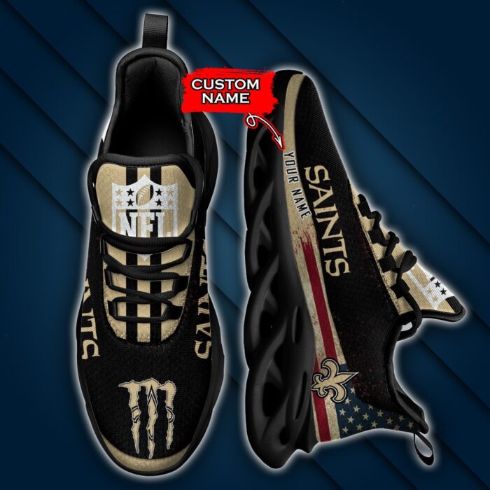 NFL New Orleans Saints Max Soul Sneaker Custom Name Pod 42 M1RTT