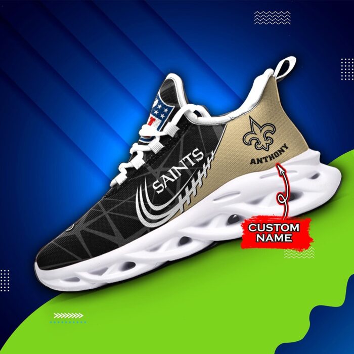 NFL New Orleans Saints Max Soul Sneaker Custom Name Ver 3