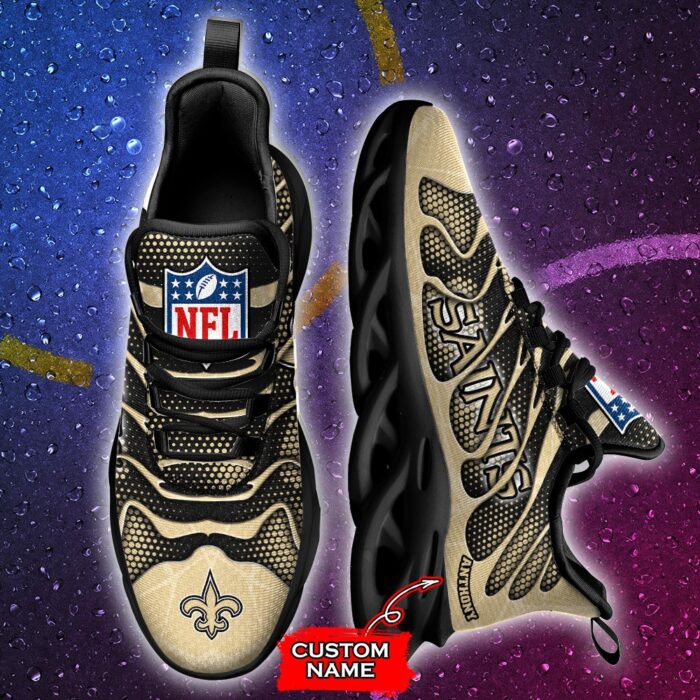 NFL New Orleans Saints Max Soul Sneaker Custom Name Ver 5