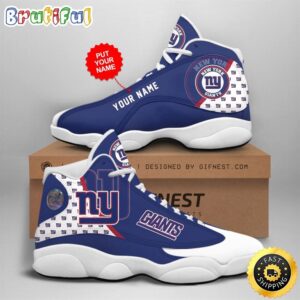 NFL New York Giants Custom Name Air Jordan 13 Shoes V1