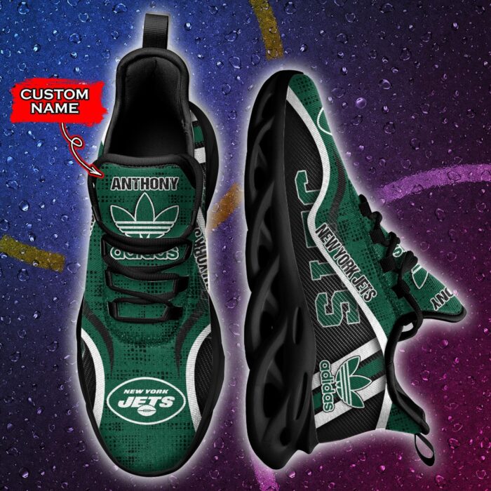 NFL New York Jets Max Soul Sneaker Adidas Custom Name 35M12