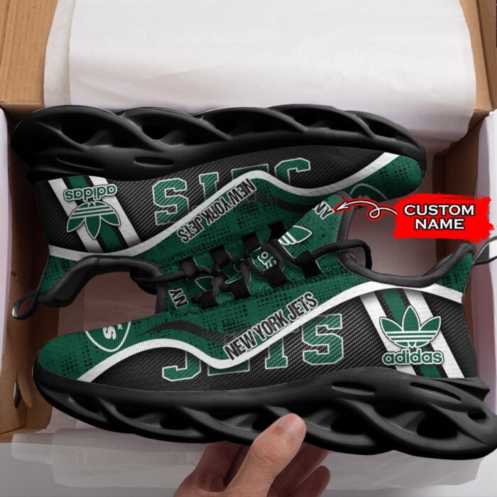 NFL New York Jets Max Soul Sneaker Adidas Custom Name 35M12