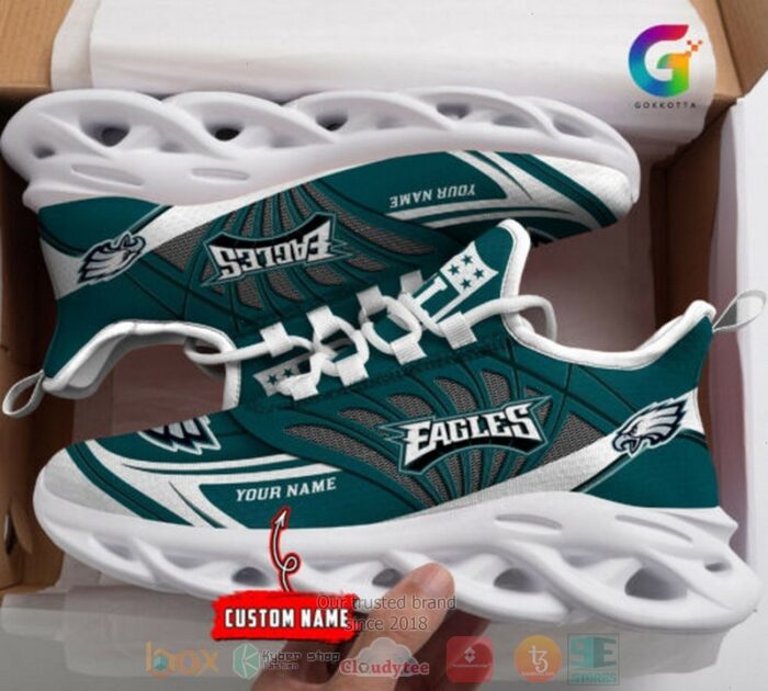 NFL Philadelphia Eagles Custom Name Green Max Soul Shoes