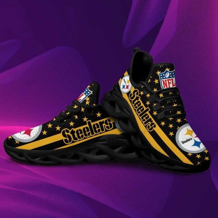 NFL Pittsburgh Steelers Golden Black Max Soul Shoes V3