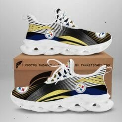 NFL Pittsburgh Steelers Golder Black Blue Curve Max Soul Shoes