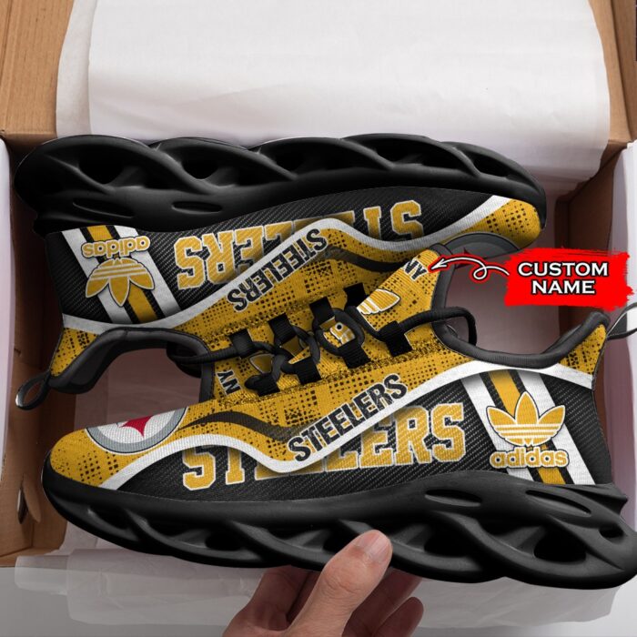 NFL Pittsburgh Steelers Max Soul Sneaker Adidas Custom Name 35M12