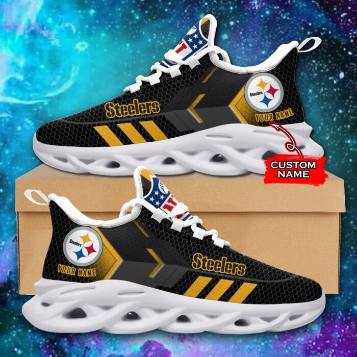 NFL Pittsburgh Steelers Max Soul Sneaker Custom Name 43M1