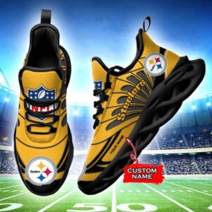 NFL Pittsburgh Steelers Max Soul Sneaker Custom Name 62M12