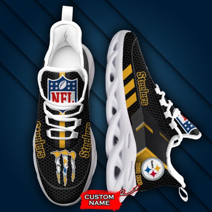 NFL Pittsburgh Steelers Max Soul Sneaker Monster Custom Name 43M12