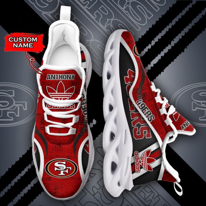 NFL San Francisco 49ers Max Soul Sneaker Adidas Custom Name 35M12