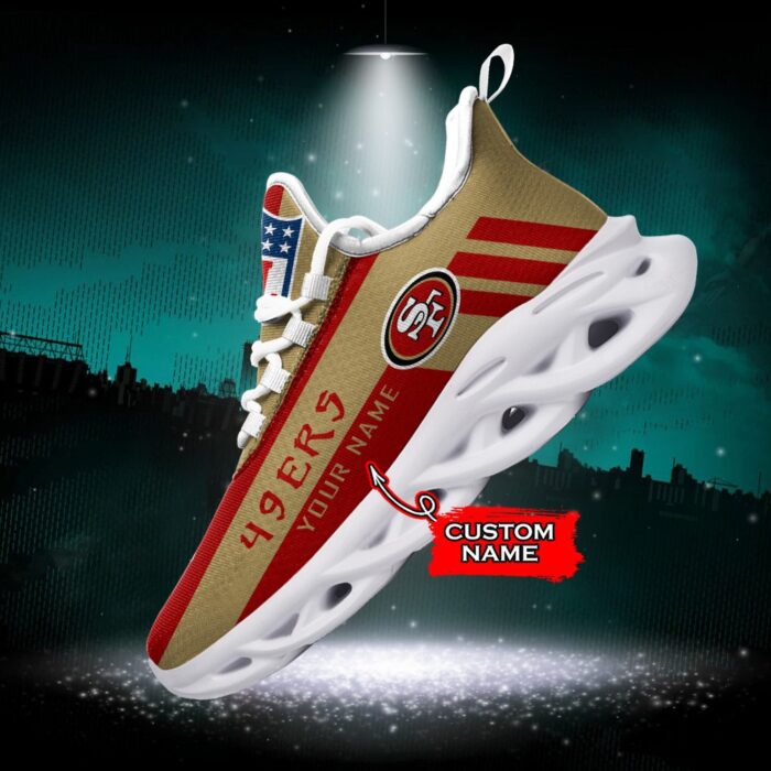 NFL San Francisco 49ers Max Soul Sneaker Custom Name 40M12