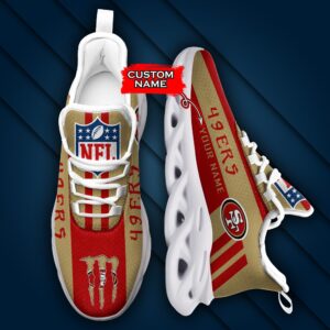 NFL San Francisco 49ers Max Soul Sneaker Custom Name 40M12