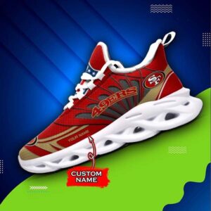 NFL San Francisco 49ers Max Soul Sneaker Custom Name 62M12