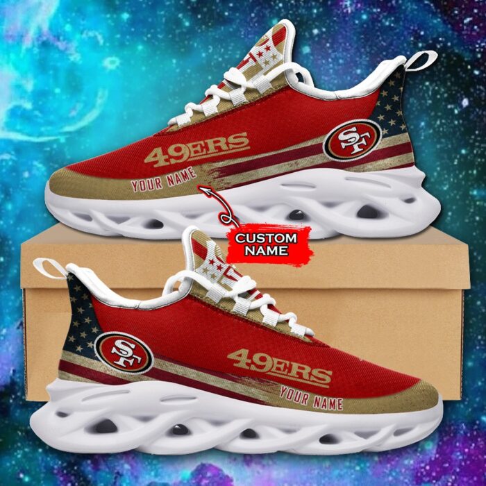 NFL San Francisco 49ers Max Soul Sneaker Custom Name Pod 42 M1RTT