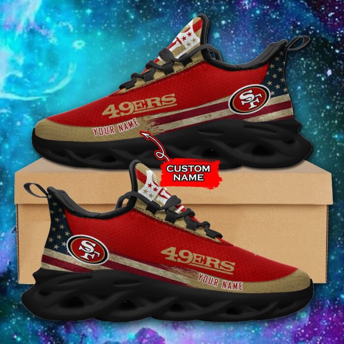 NFL San Francisco 49ers Max Soul Sneaker Custom Name Pod 42 M1RTT