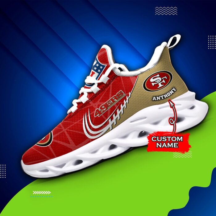 NFL San Francisco 49ers Max Soul Sneaker Custom Name Ver 3