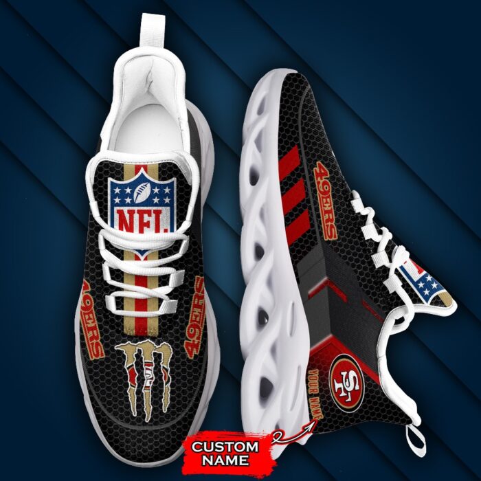 NFL San Francisco 49ers Max Soul Sneaker Monster Custom Name 43M12