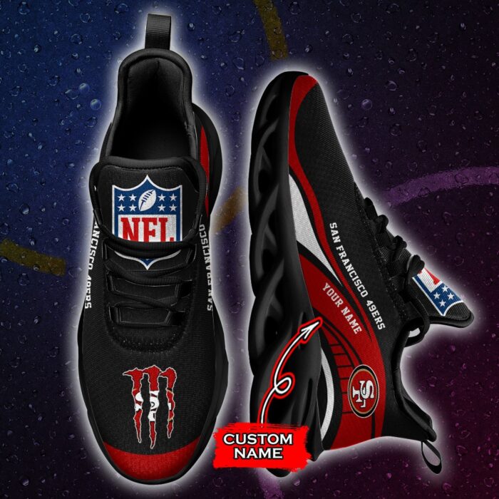 NFL San Francisco 49ers Max Soul Sneaker Monster Custom Name Style 2