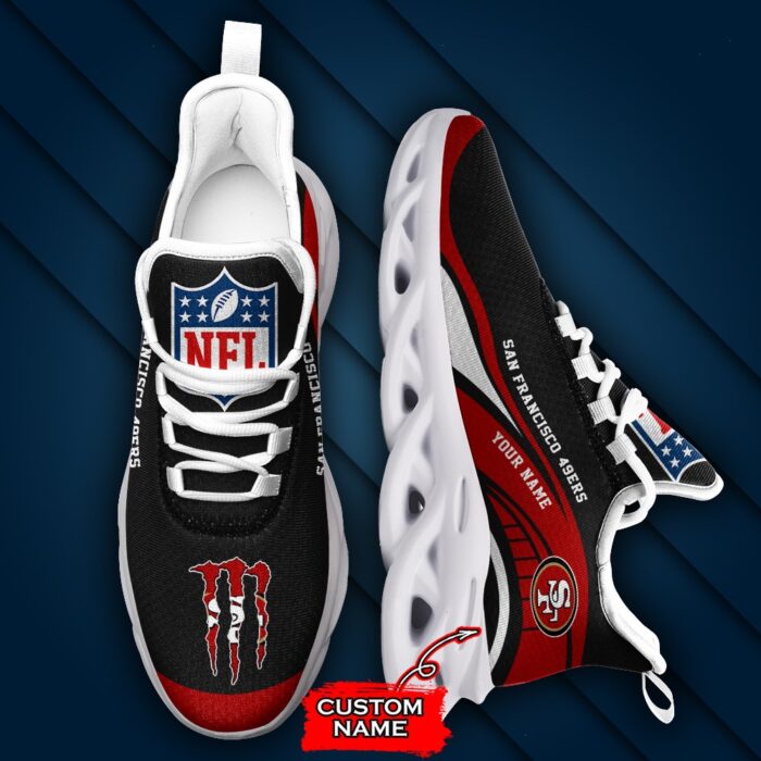 NFL San Francisco 49ers Max Soul Sneaker Monster Custom Name Style 2